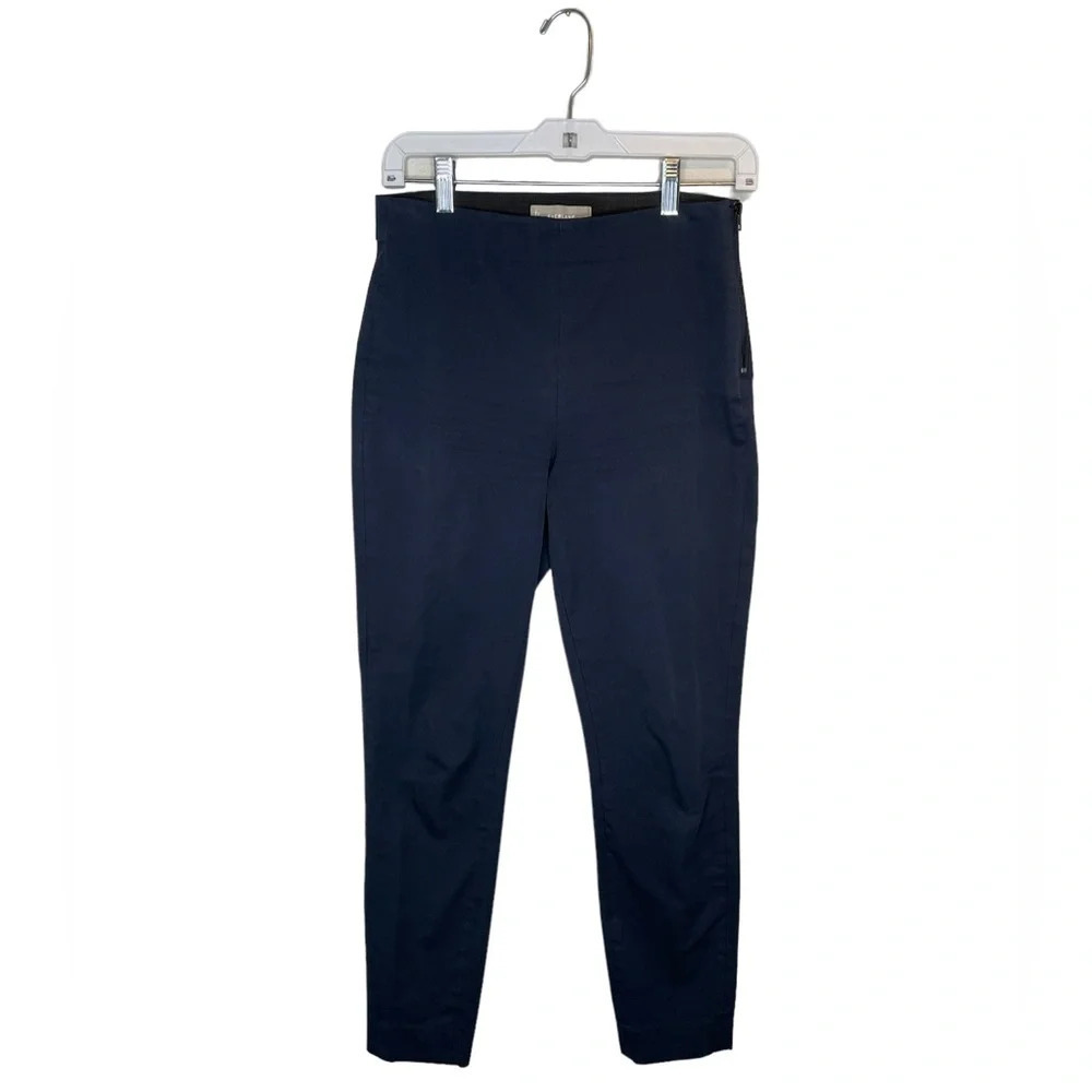 Everlane Women’s Navy Side Zip Cotton Blend Stretch Pants Size 2